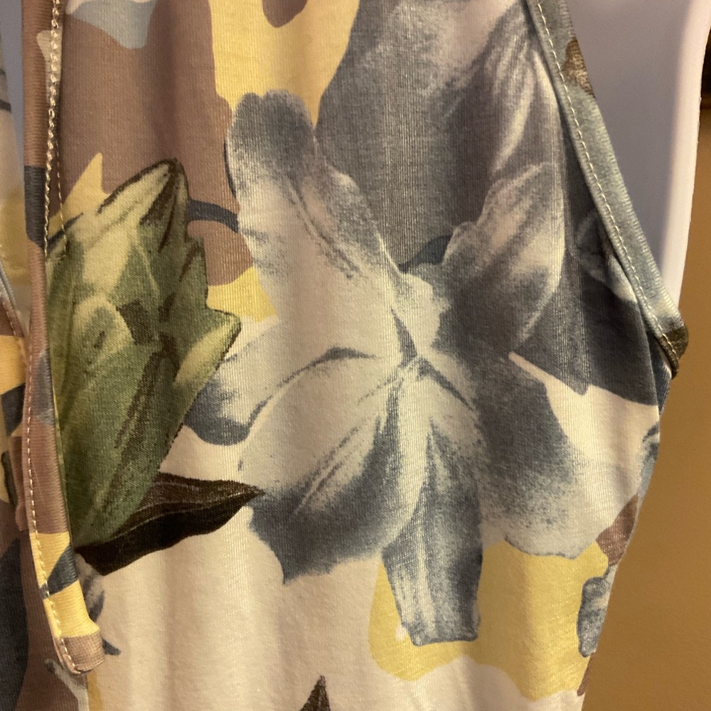 NWT Blue, yellow and white cotton knit Halter Maxi Sundress. Size M - Picture 6 of 9